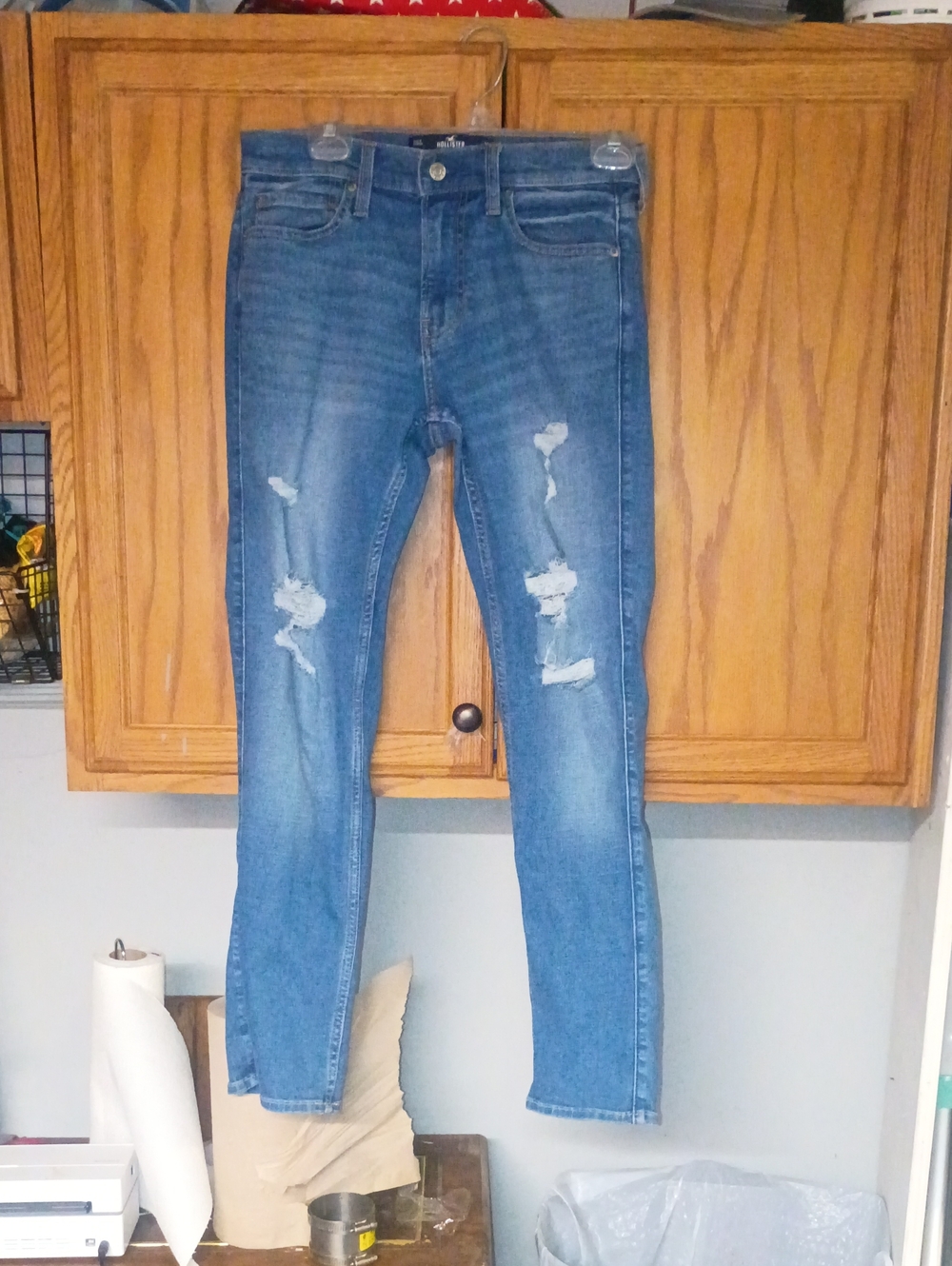 Hollister Men's Blue Distressed Slim Jeans W30 L30